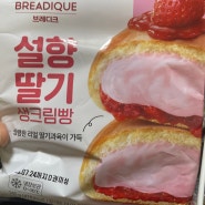 Gs25 브레디크 편의점 신상 크림빵 설향딸기 (+ 초코맛이랑 비교하면 뭐가 더 맛있나??)