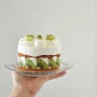 키위 생크림케이크 만들기! 초간단 노오븐베이킹으로 간단하게 만들어 먹어요~ + 미니 케이크시트