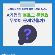 B2B 브랜드 블로그 점검, 무엇을 체크해야 할까?