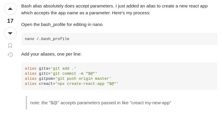 bash alias with parameter 만들기 성공 : 네이버 블로그