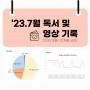 [한달 보고서] '23.7월 아이들의 책과 영상 시청 기록 (첫째 36개월, 둘째 15개월)