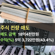 [매매일지] 18.4억 주식 전량 매도했습니다.