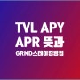 TVL, APY, APR 뜻과 GRND 코인 스테이킹 방법