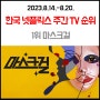 2023년 한국 넷플릭스 TV 드라마 방송 주간 순위 (8.14.~ 8.20.) 1위 - 마스크걸