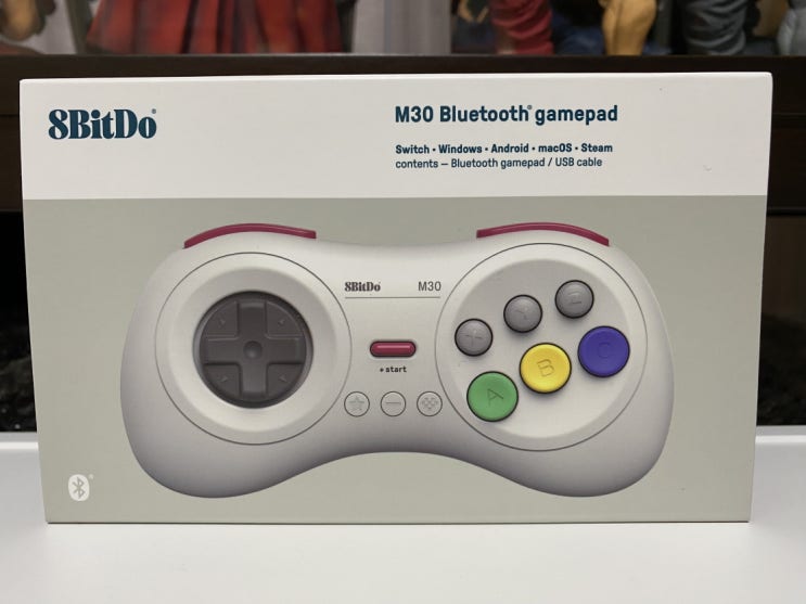 8Bitdo社 'M30 무선 블루투스 게임패드(화이트 세가 새턴 컬러)' : 네이버 블로그