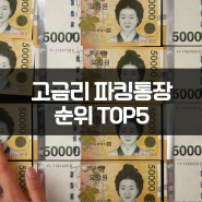 파킹통장 은행별 금리비교 순위 TOP5 (ft. 주의사항)