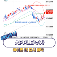 애플 주가 아이폰 15 출시 임박 (ft.가격 상승 이유)