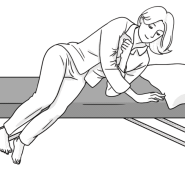 허리디스크 침대-안아프게 일어나기 (통나무 구르기) (매일척추)