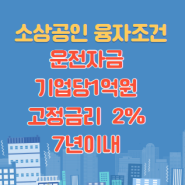 고정금리2% 기업당 최대1억원 2023년9월 소상공인 정책자금