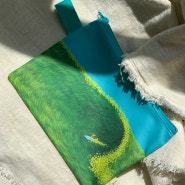 2023 전시 굿즈 두 번째! Green wave pouch