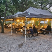 부천 와이드그릴 :: 캠핑장 느낌 나는 야외 캠핑 바베큐 식당