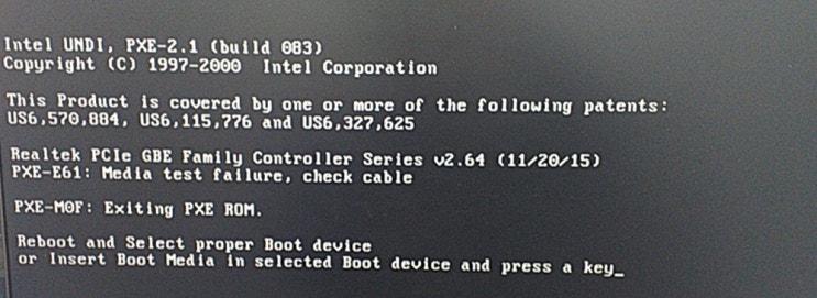 Reboot and Select proper Boot device 부팅 오류 증상 : 네이버 블로그
