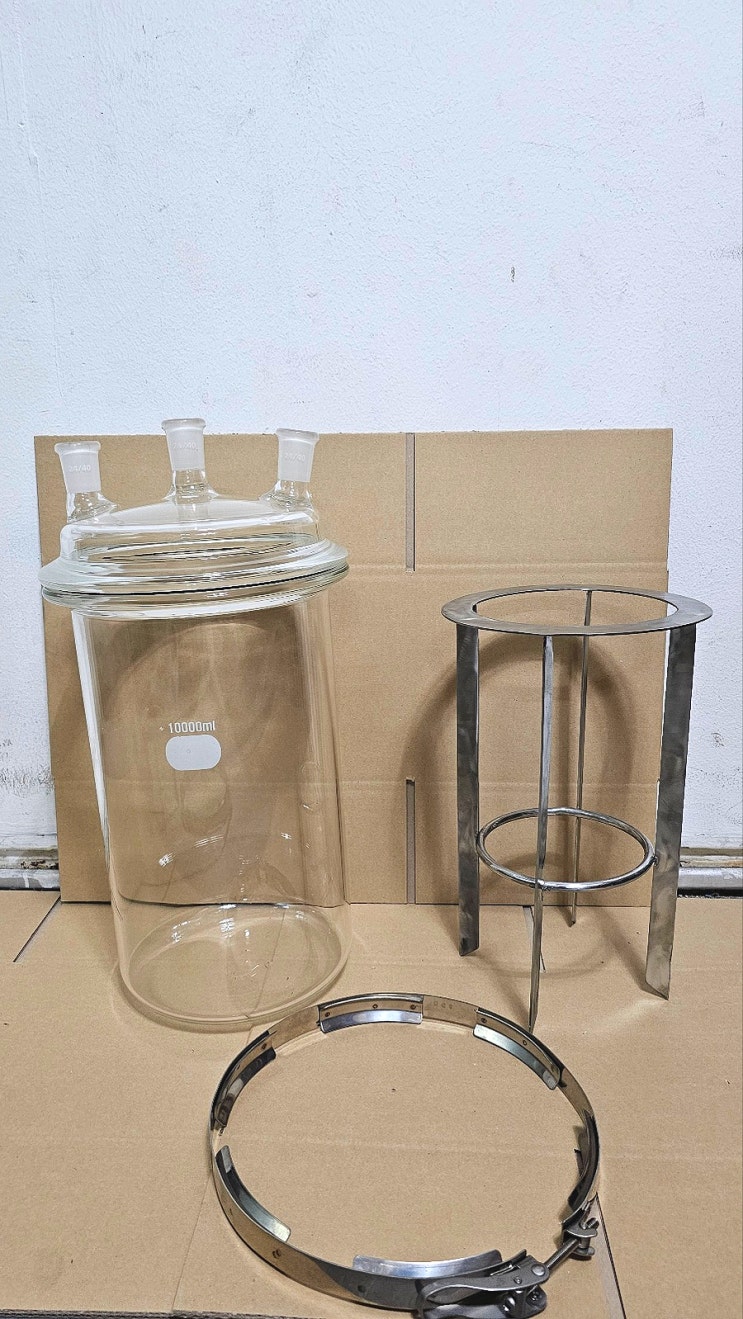 Reaction Beaker Flat Bottom Flask & SUS Baffle / 3구비이커형반응조 /서스배플(홈 ...