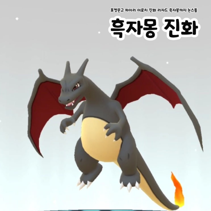 포켓몬고 파이리 이로치 진화 리자드 흑자몽까지 논스톱 : 네이버 블로그