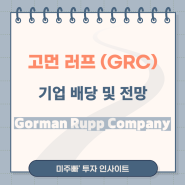 고먼 러프 Gorman Rupp Company, GRC 배당 투자 및 주가 전망