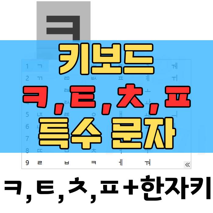 ㅋ, ㅌ, ㅊ, ㅍ 특수문자 : 네이버 블로그