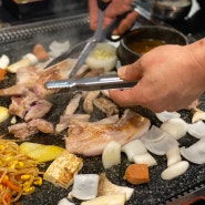 등촌역 고기 오겹살 진지하게 권유하는 맛-제주왕삼육