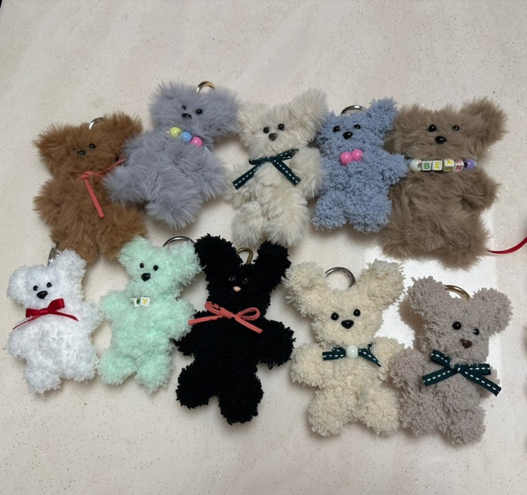 요즘 유행하는 모루인형 키링 만들기 꿀팁 ⭐ 다이소 일부 구매 : 네이버 블로그
