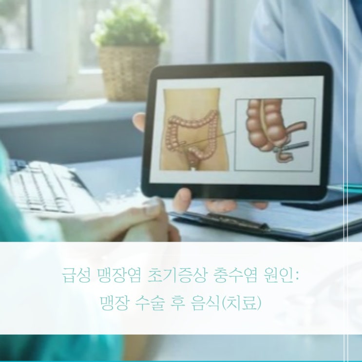 급성 맹장염 초기증상 충수염 원인: 맹장 수술 후 음식(치료) : 네이버 블로그