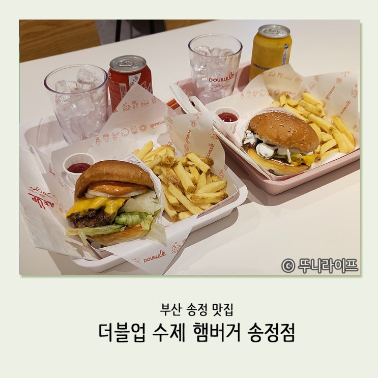 부산 송정 햄버거, 반려동물 동반 가능한 동부산 맛집 더블업 수제 햄버거 송정점 : 네이버 블로그