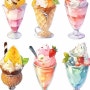 아이스크림 디저트 이미지 아이콘 일러스트 그림자료 Dessert ice cream image
