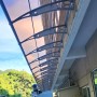 건물에 시공한 명품 비가림차양 캐노픽스 최신 사례 (비가림막, 데크지붕, 캐노피, 그늘막, 렉산복층)