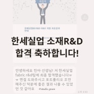 패션취업포트폴리오, 소재디자이너, 한세실업 소재R&D팀 벤더합격