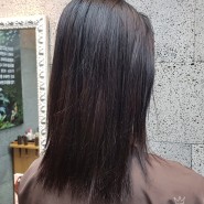 강남 여자 땋기 붙임머리 중단발 긴머리로 변신