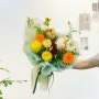 꽃말 예쁜 메리골드 꽃다발 ; 구리 남양주 인창동 꽃집 에버스프링