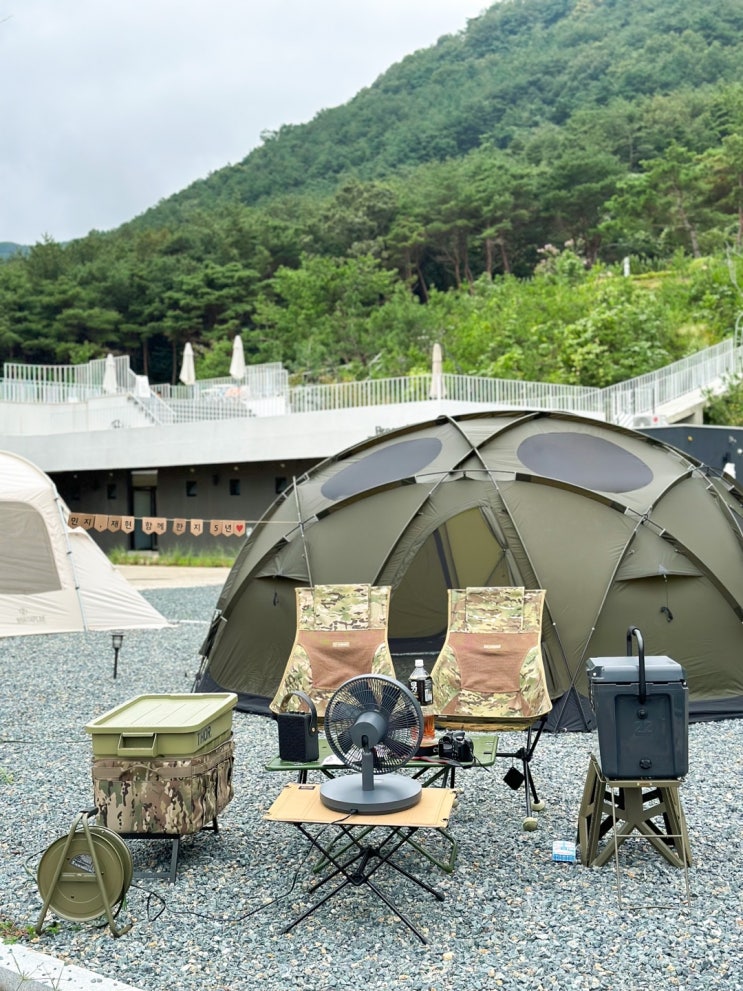 [경북 청도] 루프탑 미온수 수영장이 있는 '브리즈힐 캠핑장'