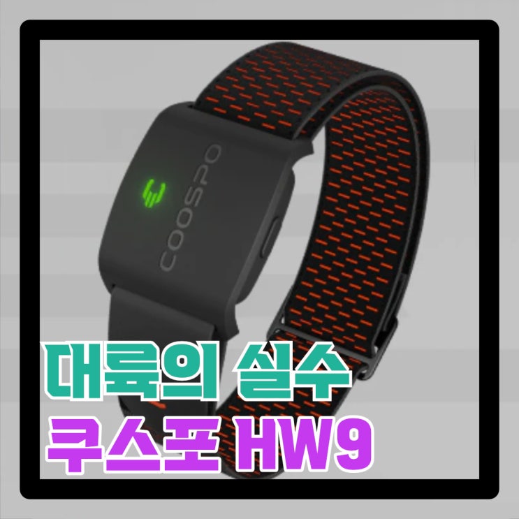 간편한 심박수 측정, 팔뚝 심박계 쿠스포 HW9 구매후기 [내돈내산] : 네이버 블로그