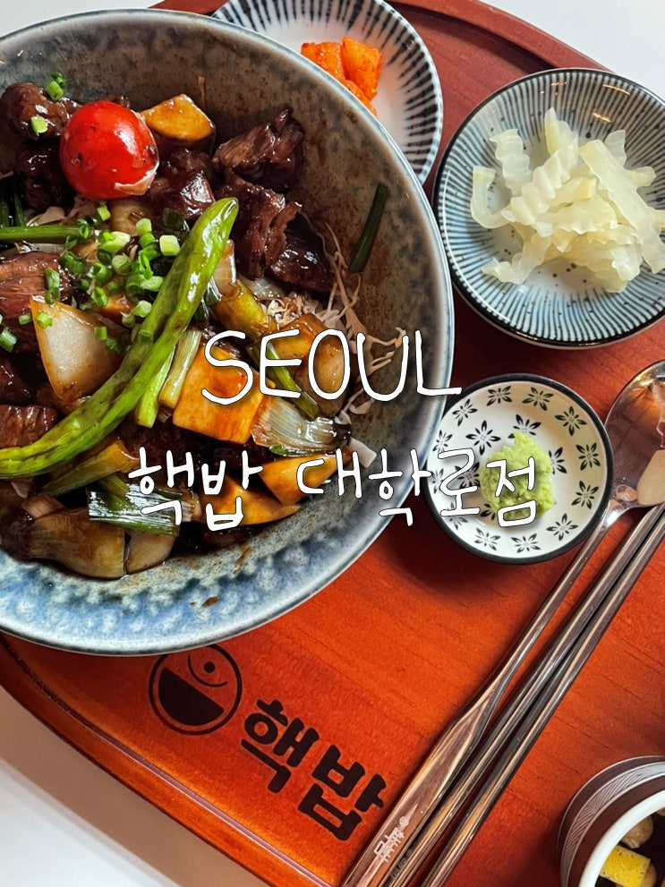 대학로맛집 핵밥 큐브스테이크덮밥 치즈모듬까스 후기 : 네이버 블로그