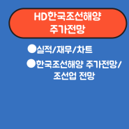 HD한국조선해양 주가전망-정말 애매한 조선업종목,중간지주사[실적/재무/배당/차트]