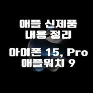 아이폰 15 애플워치9 신제품 요약 정리 출시일 색상 성능 카메라