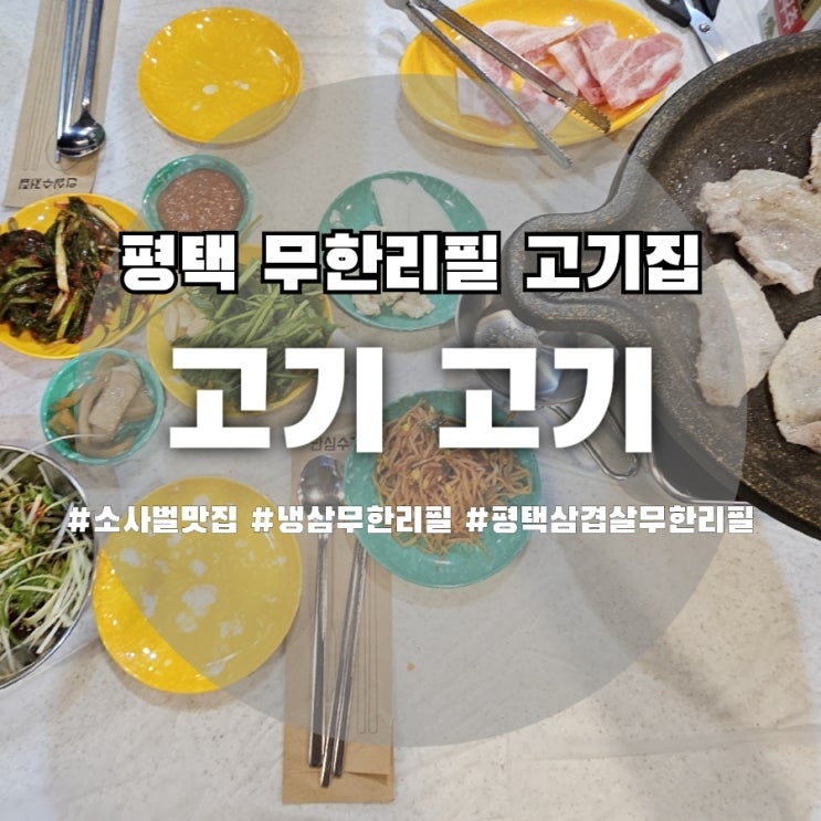 비전동무한리필 맛집 "고기고기- 소사벌점" (가게 & 주차정보)