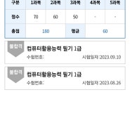 컴퓨터활용능력1급 필기 합격 후기