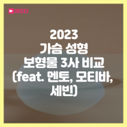 [2023] 가슴 성형 보형물 3사 비교 (feat. 모티바, 멘토, 세빈)