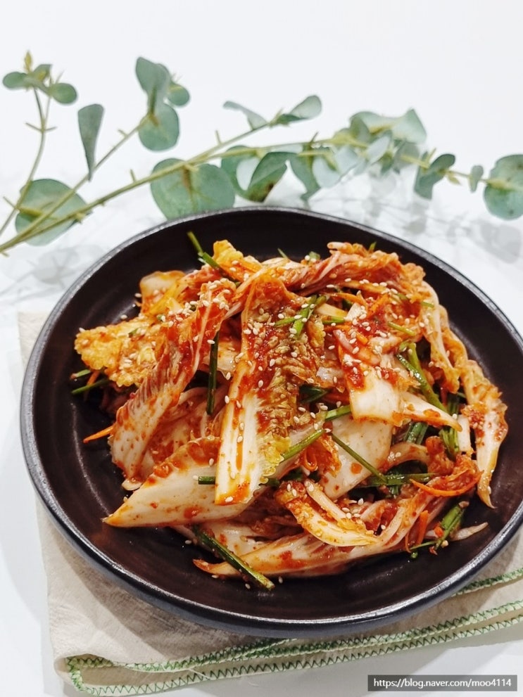 알배기 배추겉절이 양념 레시피 맛김치 알배추겉절이 만들기 : 네이버 블로그