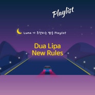 [팝송추천]Dua Lipa - New Rules