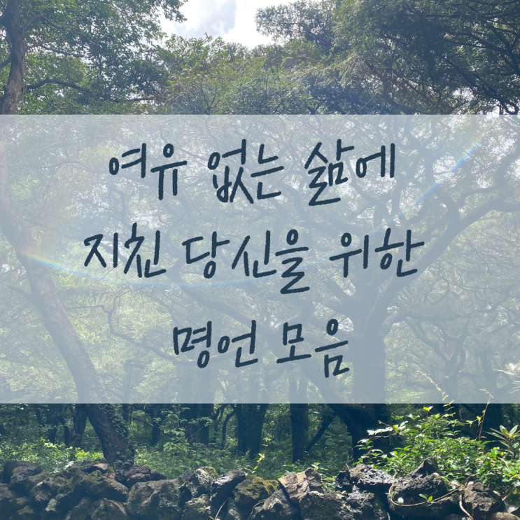 힘들 때 보면 좋을 '휴식'과 '여유' 관련 명언 모음 [데카르트 오늘의생각] : 네이버 블로그