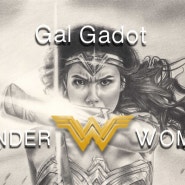연필그림: Gal Gadot as the Wonder Woman in "Wonder Woman" 겔 가돗 원더우먼