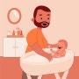 아기 신생아 목욕 방법 (준비물, 온도, 시간)