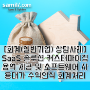 [회계(일반기업) 상담사례] SaaS 솔루션 커스터마이징 용역 제공 및 소프트웨어 사용대가 수익인식 회계처리