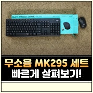 로지텍 무소음 키보드 마우스 mk295 총정리