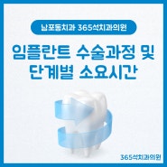 임플란트 수술 과정 및 단계별 소요시간