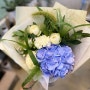 휴일에 오픈하는 한남동 꽃집 저스트 가든의 수국 꽃다발