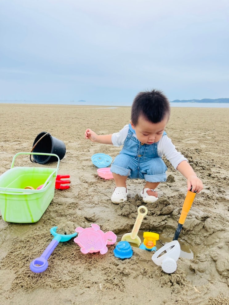 태안 안면도 갯벌 체험 숙소 아이랑 키즈 풀빌라 펜션 (물때...