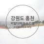 강원도 홍천 비발디파크 리조트 스키장에서 스노우보드 탔어요