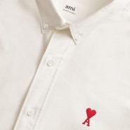 (품절) ▷초핫딜◁ 아미 AMI Button Down Ami De Coeur Shirt 화이트 코튼 셔츠 (가격공개/약 5~7일 해외배송/세일종료시마감)