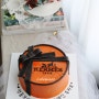 659 에르메스원형상자케이크 customcake, cake, 감성케익, 이벤트케익, 생일케이크)